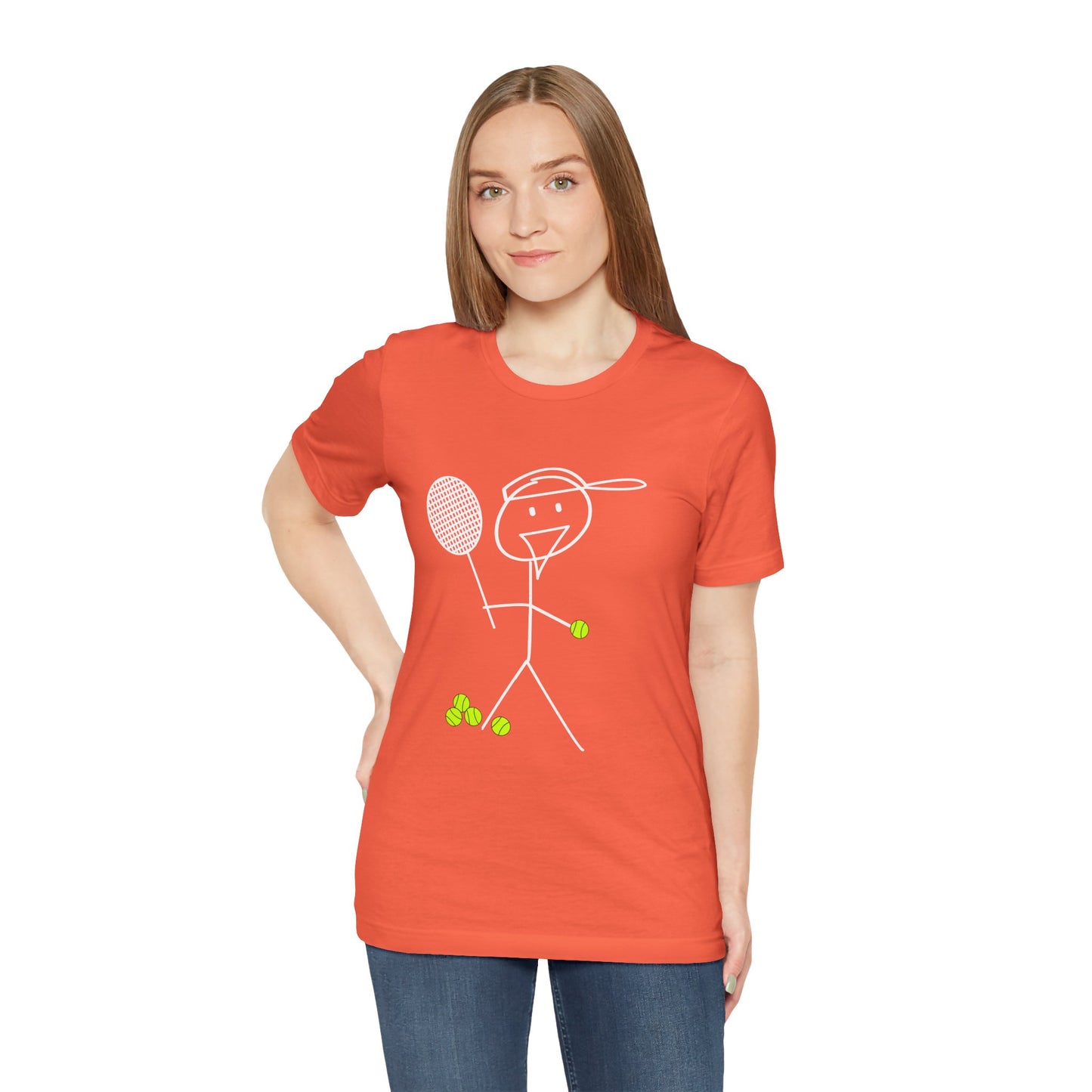 Fred Says - Tennis Anyone? Fred will hit some balls with ya!  Bella+Canvas Unisex Jersey Short Sleeve Tee